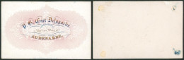 Carte En Porcelaine (format Carte De Visite) : Négociant En Vins (Audenarde) - Cartes Porcelaine