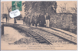 CHATILLON-SUR-SEINE- INONDATIONS DES 20 ET 21 JANVIER 1910- LE TRAMWAY MINE PAR L EAU A L IMPASSE ST-MAURICE - Chatillon Sur Seine