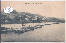 LEROUVILLE- LE PORT ET LA GARE- UNE PENICHE A QUAI - Lerouville