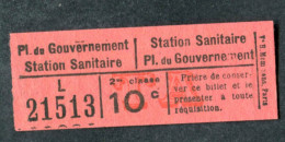 Ticket Tramway Alger Début XXe "Sté Des Tramways Algériens" Billet Tram Algérie - Wereld