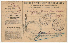 2 CPA - Ordre D'Appel Sous Les Drapeaux 1909 Et 1913 - Cachets Divers - Andere & Zonder Classificatie