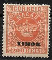 TIMOR 1884 Macau Postage Stamps Overprinted TIMOR P:13.5 MH (NP#72-P02-L6) - Timor