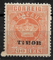 TIMOR 1884 Macau Postage Stamps Overprinted TIMOR P:13.5 MH (NP#72-P02-L7) - Timor