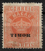 TIMOR 1884 Macau Postage Stamps Overprinted TIMOR P:13.5 MH (NP#72-P02-L7) - Timor