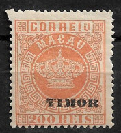 TIMOR 1884 Macau Postage Stamps Overprinted TIMOR P:13.5 MH (NP#72-P02-L7) - Timor