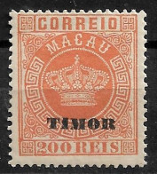 TIMOR 1884 Macau Postage Stamps Overprinted TIMOR P:13.5 MH (NP#72-P02-L7) - Timor