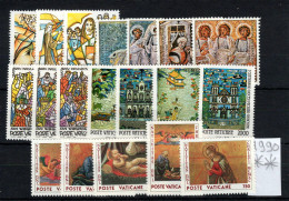 Vatican - Année Complète 1990 - YV 872 à 890 N** MNH Luxe , 19 Timbres - Volledige Jaargang