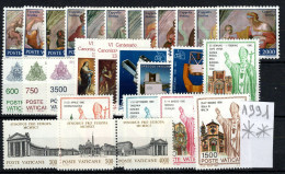 Vatican - Année Complète 1991 - YV 891 à 918 N** MNH Luxe , 28 Timbres - Años Completos