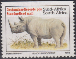 1996 Südafrika ° Mi:ZA 896IIEo, SAC:ZA 947,Black Rhinoceros (Diceros Bicornis) - English - Usados