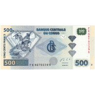 Billet, Congo Democratic Republic, 500 Francs, 2002, 2002-01-04, NEUF - République Démocratique Du Congo & Zaïre