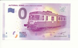 Billet Touristique 0 Euro - AUTORAIL X2800 - UEJJ - 2017-2 - N° 4252 - Billet épuisé - Otros & Sin Clasificación