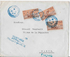 Cote Française Des SOMALIS - Enveloppe DJIBOUTI 1954 - Griffe "Surtaxe Aérienne Insuffisante" - Briefe U. Dokumente