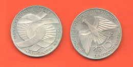 Germania Marchi 10 Mark 1972 Mint D Germany Munich Olympic Silver Coin C 9 - 10 Mark