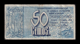 España Spain Billete Local Guerra Civil Vinaroz 50 Céntimos 1937 Bc/Mbc F/Vf - Otros & Sin Clasificación