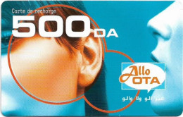 Algeria - Allo OTA - Allo OTA Blue 2 (Grey PIN Background), GSM Refill 500DA, Used - Algeria