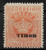 TIMOR 1884 Macau Postage Stamps Overprinted TIMOR P:13.5 MH (NP#72-P02-L8) - Timor