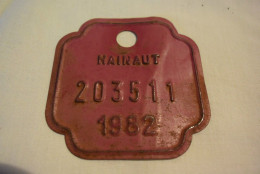 C54 Ancienne Plaque Immatriculation 203511 Hainaut 1982 - Nummerplaten