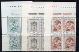 RP4 43 - REPUBBLICA 1975, Serie N. 1289/1291  *** IN QUARTINA. Michelangelo - 1971-80:  Nuovi