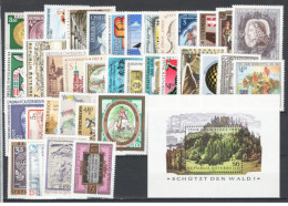AUSTRIA 1985 -ÖSTERREICH - COMPLETE Year (36 Stamps+1 Souvenir Sheet) Mnh** - Full Years