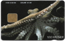 Denmark - Danmønt - Octopus - DD134 - 100Kr. Exp. 07.1998, 9.343ex, Used - Dänemark