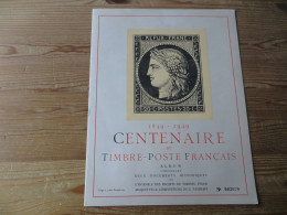 Frankreich Centenaire Du Timbre Poste Francais Hundertjahrfeier D. Französischen - Covers & Documents