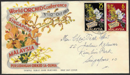 00460/ Malaysia 1963 First Day Cover FDC World Orchid Conference - Federated Malay States