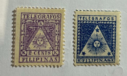 1898.- FILIPINAS CORREO INSURRECTO. TELEGRAFOS. Nuevos Sin Fijasellos ** - Philipines