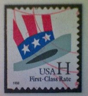 United States, Scott #3268, Used(o),1998, Uncle Sam Hat, (33¢), Black, Red, White, And Blue - Oblitérés