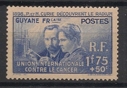 GUYANE - 1938 - N°YT. 149 - Marie Curie - Neuf * / MH VF - Neufs