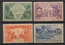 WALLIS ET FUTUNA - 1931 - N°YT. 66 à 69 - Exposition Coloniale - Série Complète - Neuf * / MH VF - Ongebruikt