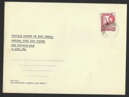 00469/ KUT. 1954 First Day Cover FDC 10c New Definitive Issue - Kenya, Uganda & Tanganyika