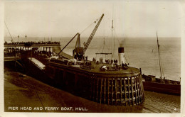 EAST YORKS - HULL - PIER HEAD AND FERRY BOAT RP  Ye583 - Hull