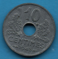 FRANCE 10 CENTIMES 1943 F# 142, Gad# 291, KM# 903 Etat Français - 10 Centimes