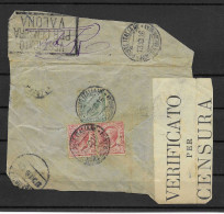 00472/ Italy 1916 Air Mail Cover Back 25c Rate - Oblitérés