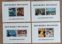 Rwanda - YT BF N°87 à 90 - Art / Peinture / Les Impressionnistes - 1980 - Neufs - Ungebraucht