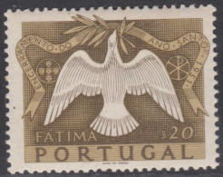 00479/ Portugal 1951 Sg1049 20c Brown & Buff MNH Termination Of Holy Year - Nuevos