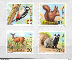 2018 Schweiz Mi. 2527-30 **MNH  Tier Des Waldes - Unused Stamps