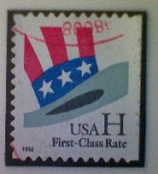 United States, Scott #3268, Used(o),1998, Uncle Sam Hat, (33¢), Black, Red, White, And Blue - Usati