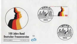 Germany Deutschland 1994 FDC 100 Jahre Bund Deutscher Frauenvereine, Federation Of German Women's Associations, Berlin - 1991-2000