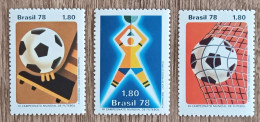 Brésil - YT N°1302 à 1304 - Coupe Du Monde De Football En Argentine - 1978 - Neuf - Neufs