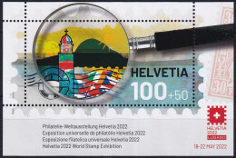 Zumst.W125 /Mi Block 77 Schweiz 2021 Briefmarkenausstellung HELVETIA 2022, Lugano (I) Postfrisch/**/MNH - Blocs & Feuillets