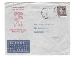 Belgium 1958 Advertising Cover To US Gladiador Machete Cachet Made In Belgium - Afgestempeld