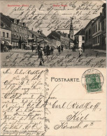 Ansichtskarte Neunkirchen (Saar) Oberer Markt, Belebt - Geschäfte 1908 - Kreis Neunkirchen