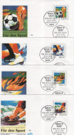 Germany Deutschland 1994 FDC Fur Den Sport, Olympic Games Olympische Spiele, Football Skating Skiing Berlin - 1991-2000