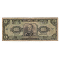 Billet, Équateur, 100 Sucres, 1988, 1988-06-08, KM:123Aa, B - Ecuador