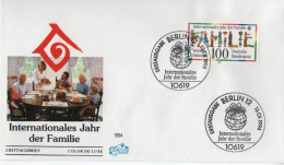 Germany Deutschland 1994 FDC International Jahr Der Familie, International Year Of Family, Canceled In Berlin - 1991-2000