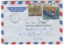 Cover Burundi Bujumbura 1980 Antelope Leopard - Cartas & Documentos