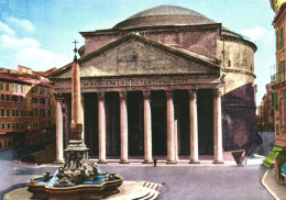 ROME, PANTHEON, ARCHITECTURE, MONUMENT, FOUNTAIN, ITALY, POSTCARD - Panteón