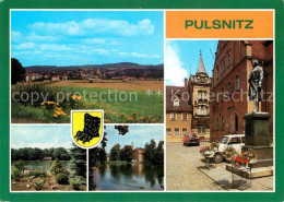 72650995 Pulsnitz Sachsen Uebersicht Walkmuehlenbad Schlossteich Rietschel Denkm - Pulsnitz