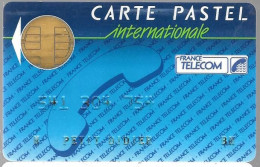 1-CARTE PUCE-BULL E-FRANCE TELECOM-PASTEL-INTERNATIONALE- V° / En Bas France Telecom BP840-- 75828-TBE - Tipo Pastel